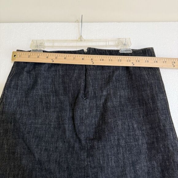 Gucci Denim Skirt with Lace-Up Front Detail Size 44 Dark Denim Missing Laces - Picture 3 of 13